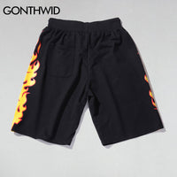 Fire Flames Sweat Shorts