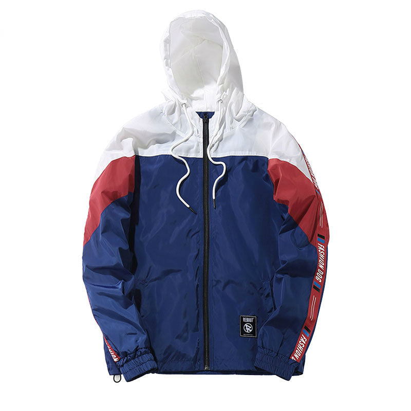 Color Windbreaker Hooded Jacket