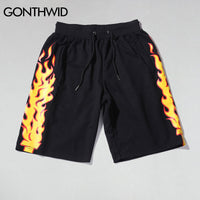 Fire Flames Sweat Shorts