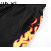 Fire Flames Sweat Shorts